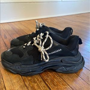 Mens black balenciaga triples s